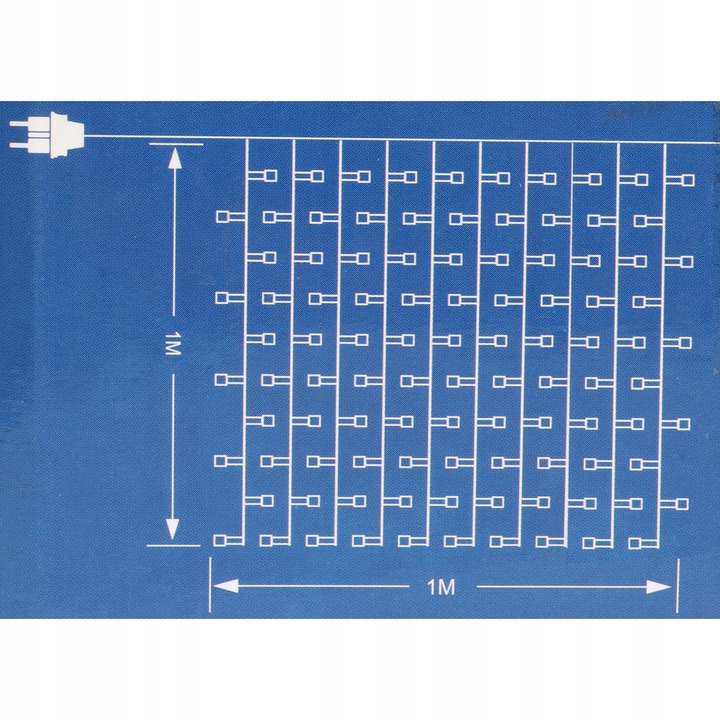 KURTYNA SOPLE 100 LED GNIAZDO IP44 CZERWONA
