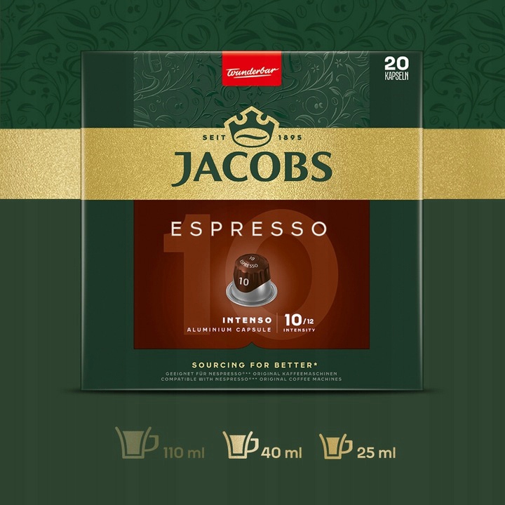 Kapsułki Jacobs kawa do Nespresso(r)*, 100 kapsułek zestaw 90+10 GRATIS!