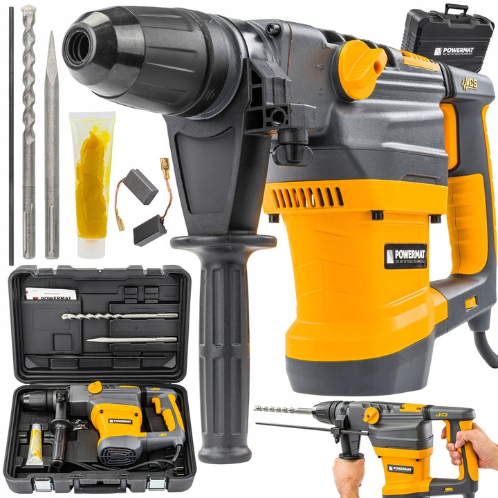 MŁOT UDAROWY OBROTOWY SDS MAX 2800W 18J WALIZKA ZESTAW REGULACJA OBROTÓW