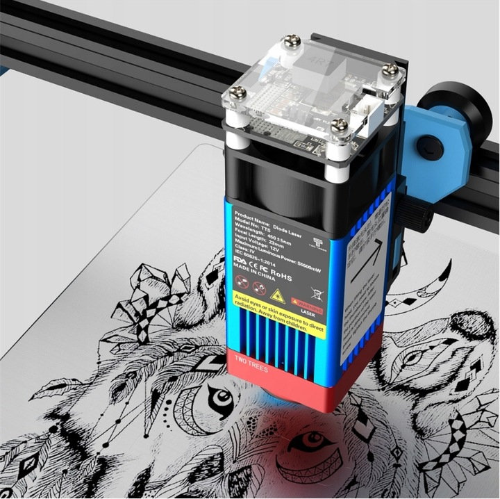Nowa grawerka laserowa Twotrees TTS-55 Pro 5.5W 30000mm/min ploter tnący