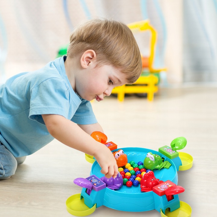 GRA ZRĘCZNOŚCIOWA GŁODNE ŻABKI KARMIENIE GŁODNYCH ŻABEK GRA DLA 2-4 OSÓB