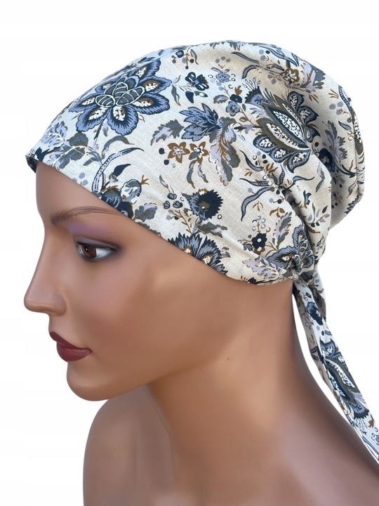 Chustka damska Aga x-81 z bawełny czapka marszczona także po chemioterapii