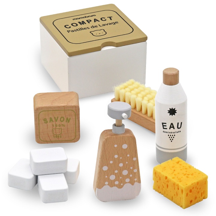 Zabawka Edukacyjna DREWNIANY Zestaw do SPRZĄTANIA DLA DZIECI - 10 ELEMENTÓW