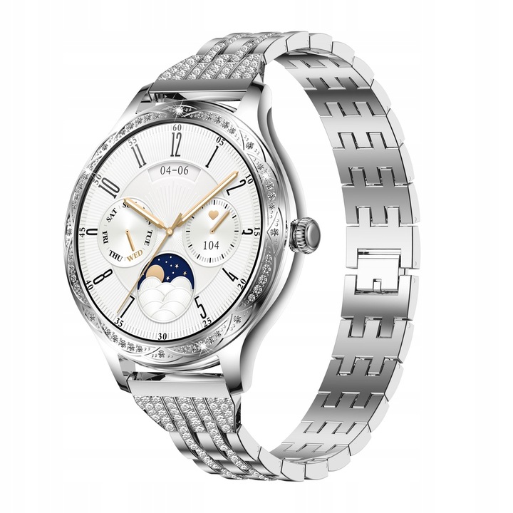 ZŁOTY ZEGAREK SMARTWATCH DAMSKI ROZMOWY CIŚNIENIOMIERZ PULSOMETR KROKI PL