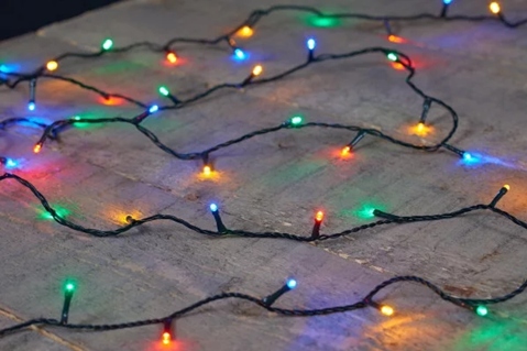 Lampki Choinkowe LED na Baterie 200 Multicolor 15 m IP44 8 Trybów