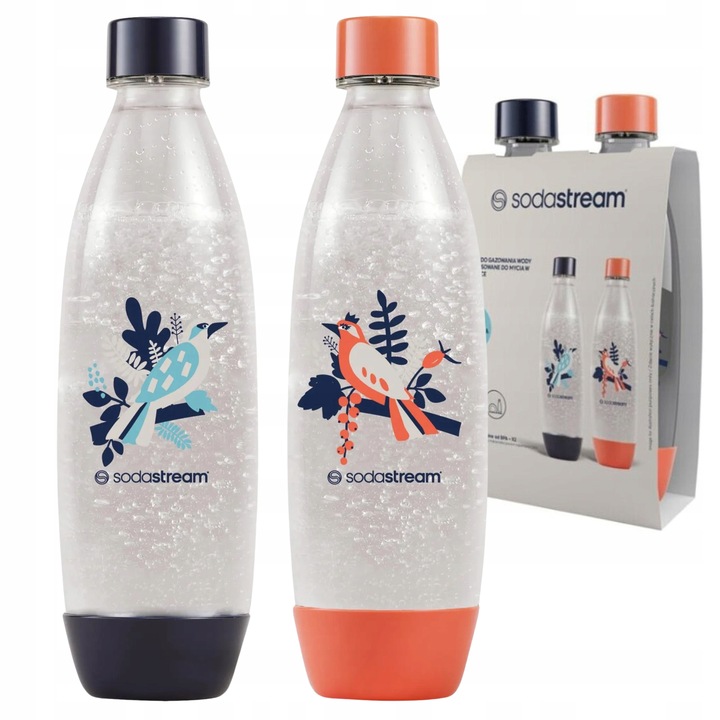 Butelki SodaStream Fuse Free Birds Ptaki 2 szt. x 1L Zestaw do Saturatora