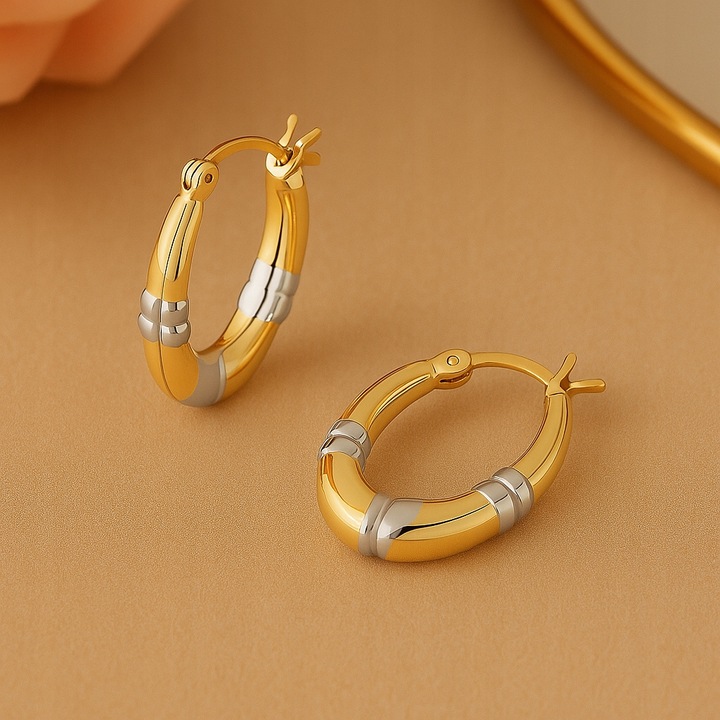 Złote Kolczyki 585 Wiszące Diamentowane Dla Kobiety Grawer UPOMINEK GRATIS