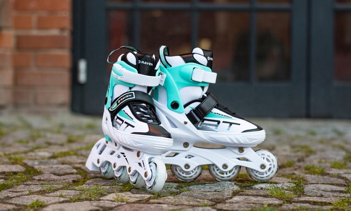 Rolki Regulowane RAVEN Profession White/Mint 35-39