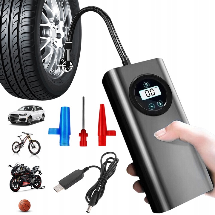 Elektryczna Pompa Powietrza Bezprzewodowa Cyfrowa Pompa Powietrza DoPojazdu