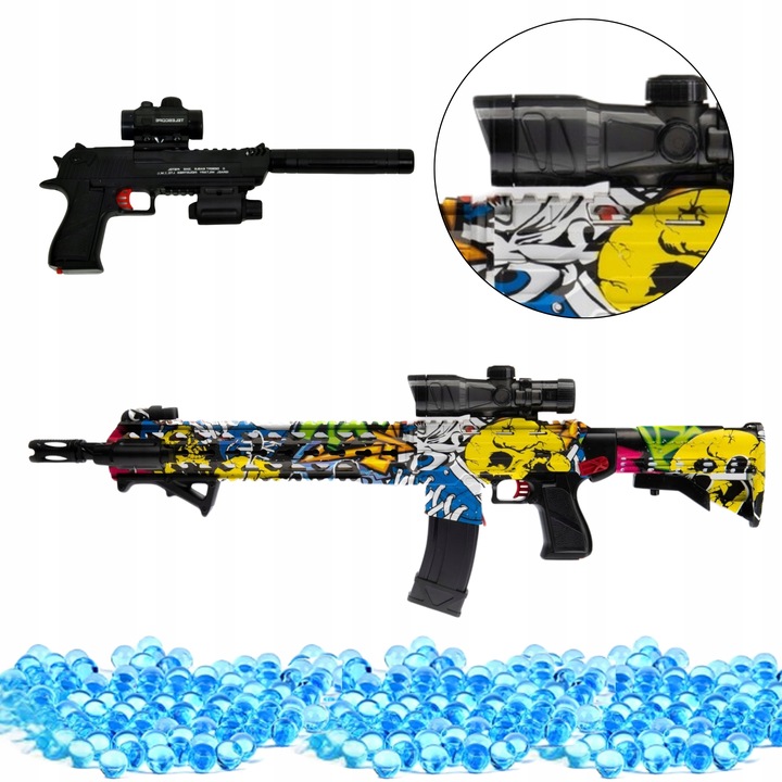 KARABIN PISTOLET NA KULKI ŻELOWE WODNE WIELKI AUTOMATYCZNY ORBEEZ ZESTAW