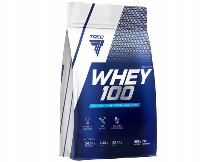 PYSZNE BIAŁKO WPC Trec Whey 100 700g PROTEINY NA MASĘ MIĘŚNIE DO TRENINGU