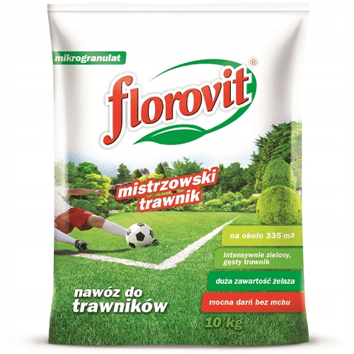 NAWÓZ DO TRAWY FLOROVIT MISTRZOWSKI TRAWNIK do trawy z mchem 10kg