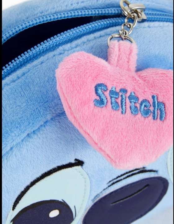 Disney Torebka welurowa na ramię mała STITCH na pasku 3D