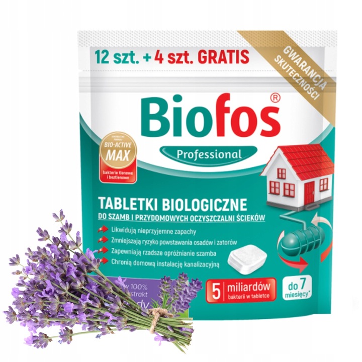 Tabletki biologiczne do szamba 12 + 4szt GRATIS