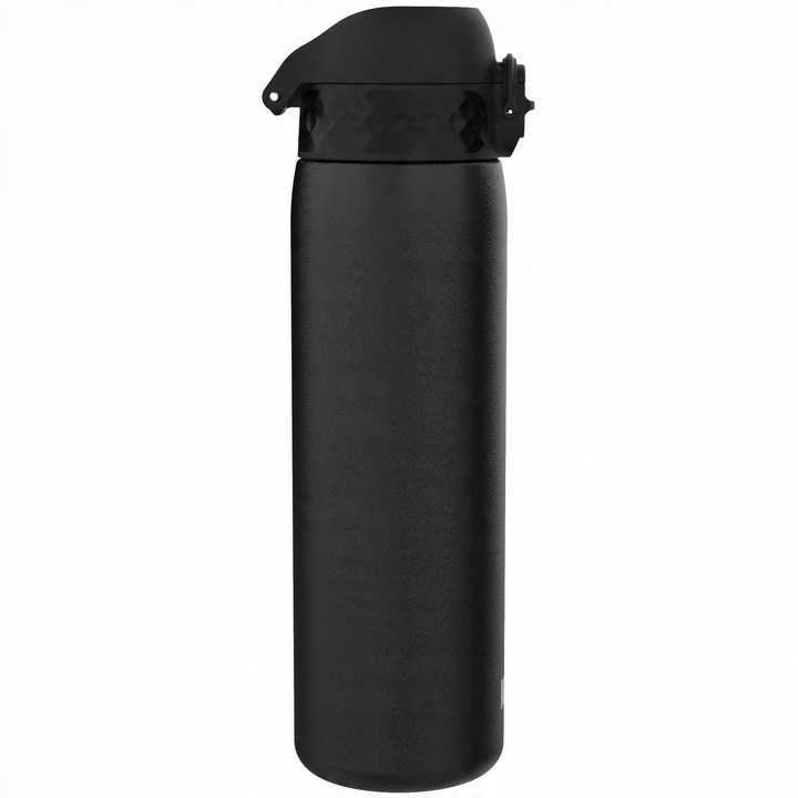 Czarny bidon na wodę elegancki i sportowy do biura na siłownię ION8 0,6 l