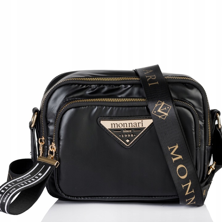 MONNARI Torebka na ramię LISTONOSZKA Pojemna DWUKOMOROWA do pracy PREMIUM