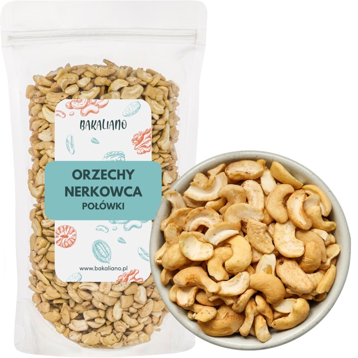 ORZECHY NERKOWCA 1kg Nerkowce POŁÓWKI PYSZNE 1000g
