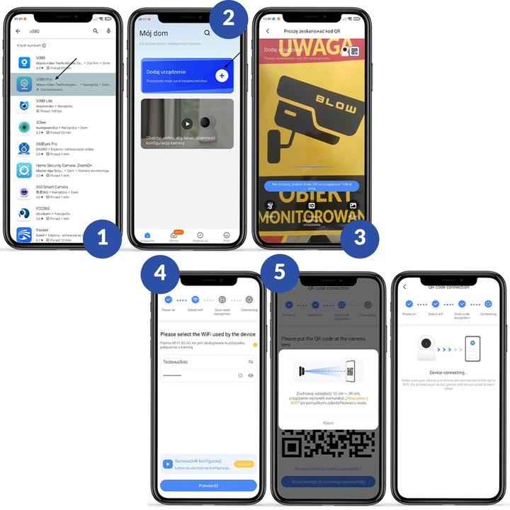 KAMERA WIFI IP WĘWNĘTRZNA OBROTOWA NIANIA 3MPx ZOOM SMART MINI 2K DETEKCJA