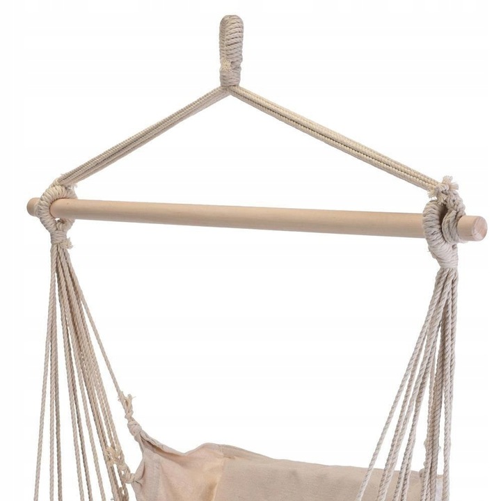 Hamak brazylijski beżowy z poduszką