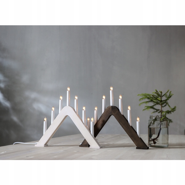 Świecznik adwentowy drewniany brązowy JARVE