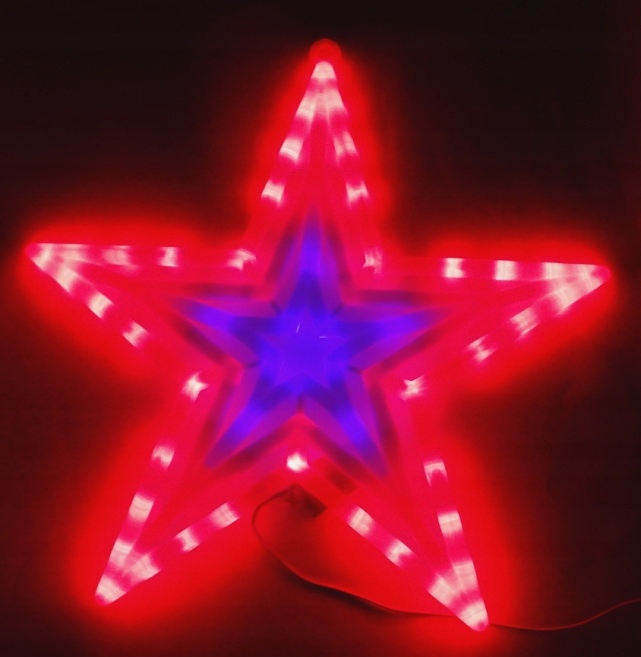 OZDOBA ŚWIĄTECZNA LED GWIAZDA MULTIKOLOR !