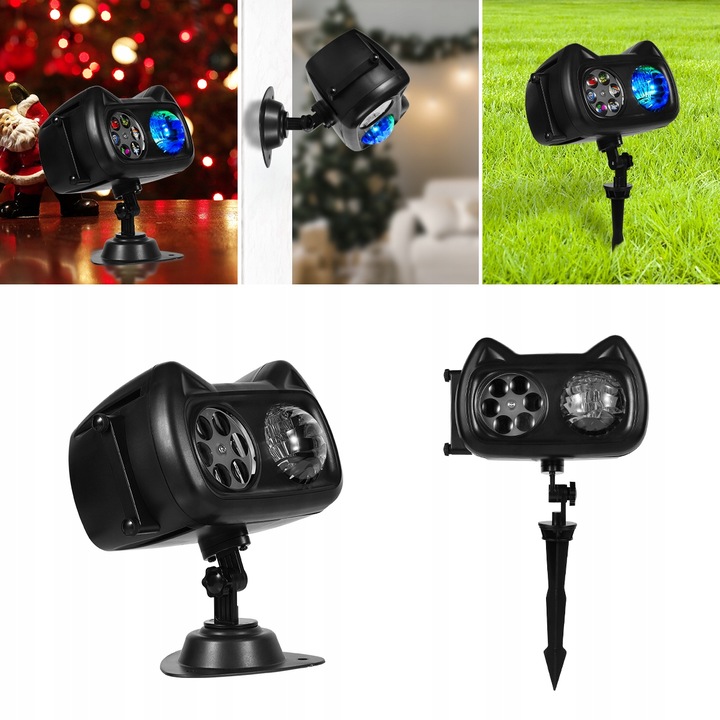 PROJEKTOR LASEROWY ŚWIĄTECZNY ZEWNĘTRZNY GWIAZD RGB PILOT 72 WZORÓW RZUTNIK