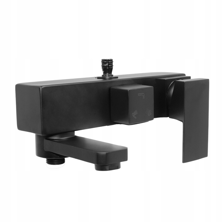 Zestaw prysznicowy natynkowy Bateria kolumna Mikka CZARNY MAT