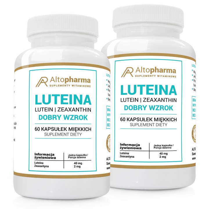 LUTEINA 40mg NATURALNA DOBRY WZROK 2x60 kaps