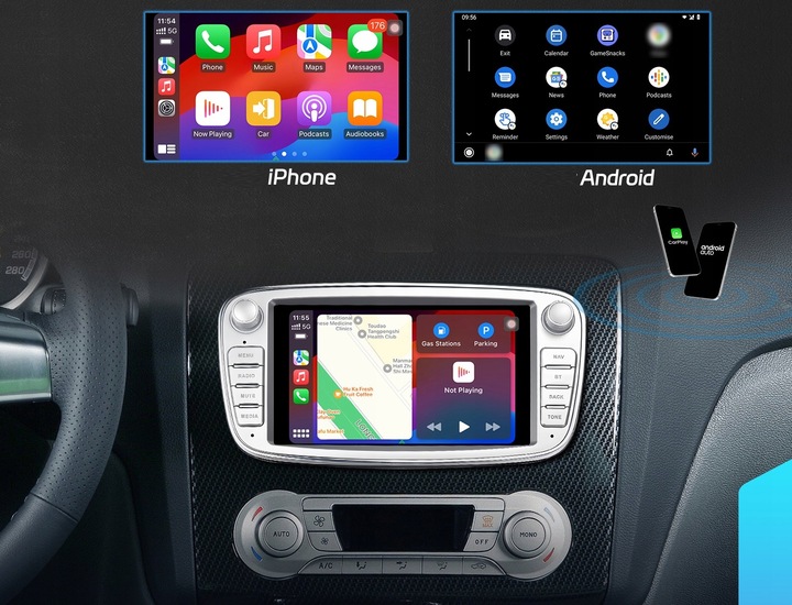 RADIO SAMOCHODOWE do FORD MONDEO MK4 FOCUS MK2 MK3 GALAXY GPS ANDROID RDS