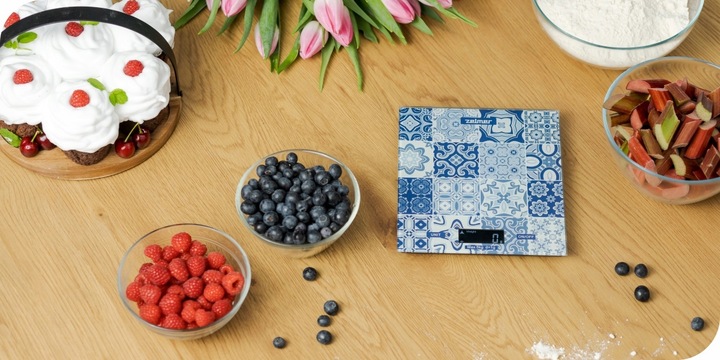 Waga kuchenna elektroniczna ZELMER ZKS1100C 5 kg LCD szkło wzór