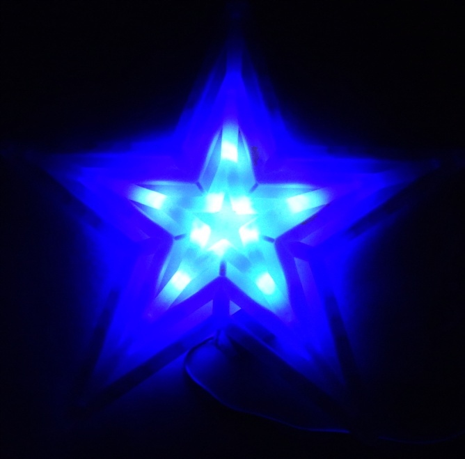 OZDOBA ŚWIĄTECZNA LED GWIAZDA MULTIKOLOR !