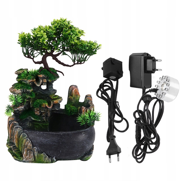 FONTANNA DOMOWA DRZEWKO BONSAI WODOSPAD LED