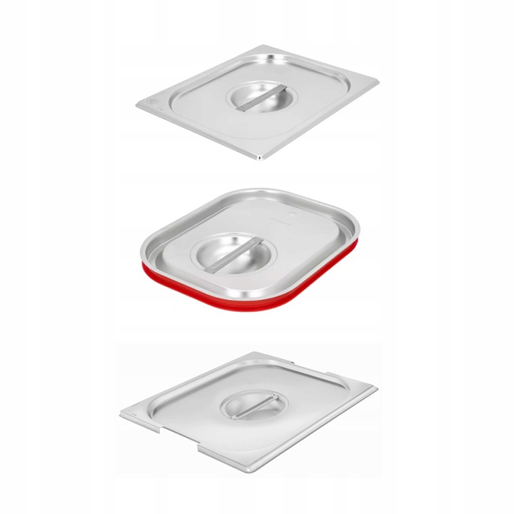Pokrywa gastronomiczna GN 1/1 stal nierdzewna z wycięciem TECHNICA