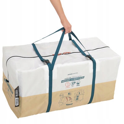 Namiot kempingowy dmuchany Quechua Air Seconds 5.2 F&B 5-os 2 sypialnie