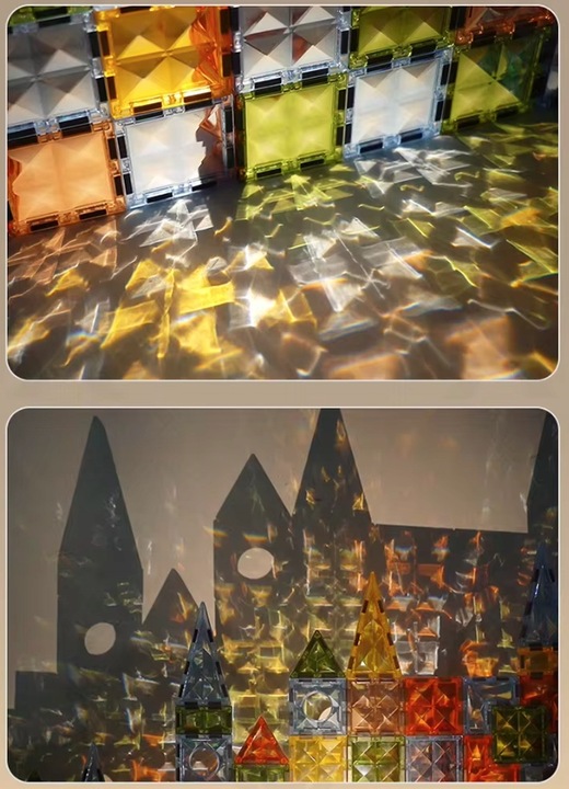 Klocki Magnetyczne Diamentowe Dinozaury 90 el Zestaw Konstrukcyjny dla