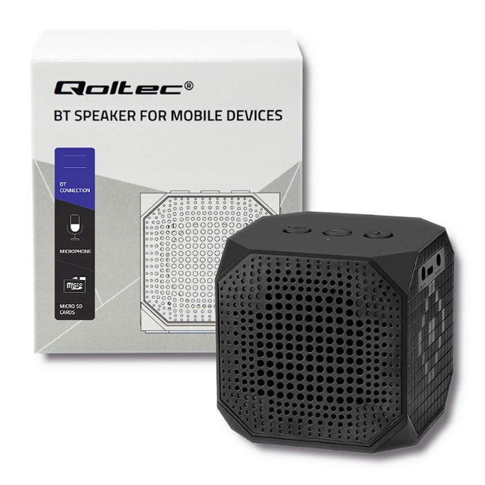 Qoltec Przenośny głośnik Bluetooth 3W | Double spe