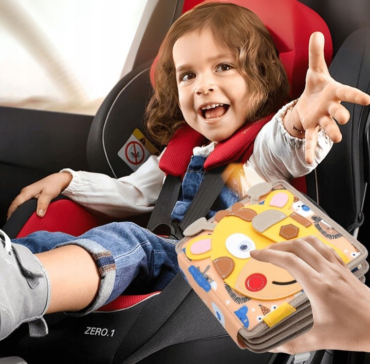 Tablica Manipulacyjna Sensoryczna Montessori Książeczka Zabawka Edukacyjna