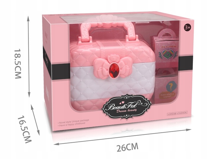 KUFEREK KOSMETYKÓW ZESTAW DO MAKIJAŻU I PAZNOKCI MAKEUP DLA DZIECI PREZENT
