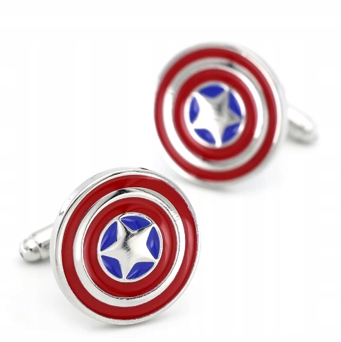 SPINKI DO MANKIETÓW Kapitan Ameryka ślub