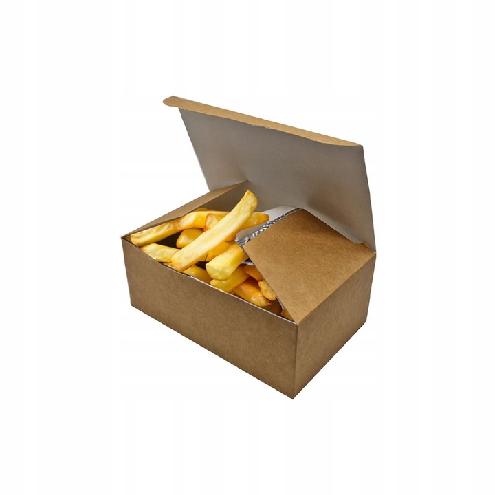 Pudełko Opakowanie Kurczak M FRYTKI NUGGETS CIASTO 16x10x6 cm - 100 szt.