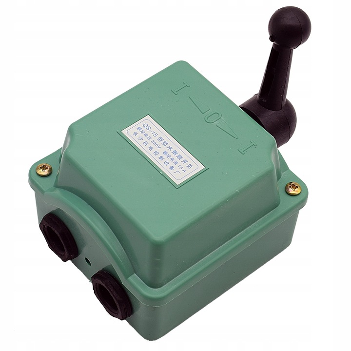 WŁĄCZNIK WYŁĄCZNIK ŁĄCZNIK KRZYWKOWY W OBUDOWIE LEWO PRAWO 3 FAZY 15A 380V