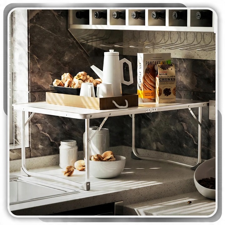 STOLIK TURYSTYCZNY SKŁADANY WALIZKA KEMPINGOWY NA RYBY BIWAK 60X40X25 -S-