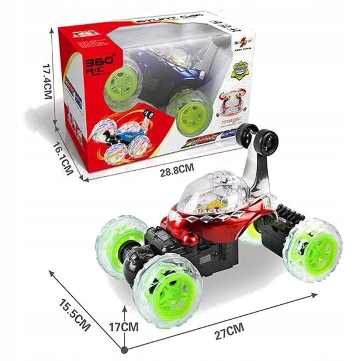 Auto Twister 360 Tańczący Samochód Kaskader XL Efekty Światła Kabel USB