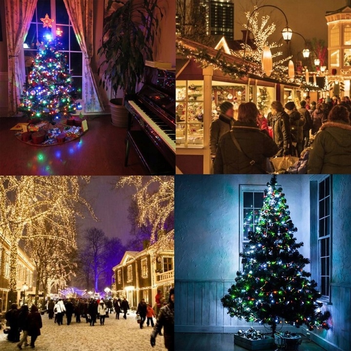 LAMPKI CHOINKOWE 1000LED ZEWNĘTRZNE 10M ŚWIATEŁKA KOLOROWE MULTI GĘSTE