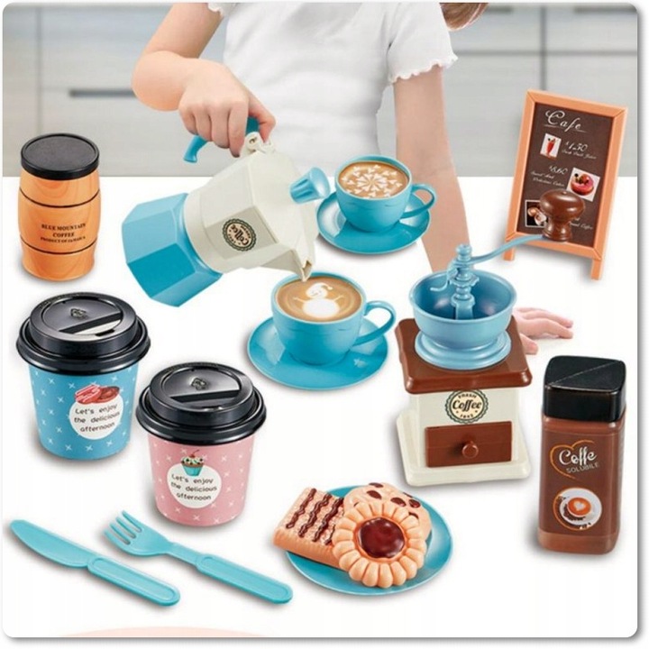 SERWIS DLA DZIECI XXL zestaw do herbaty kawy filiżanki cukiernia kawiarnia