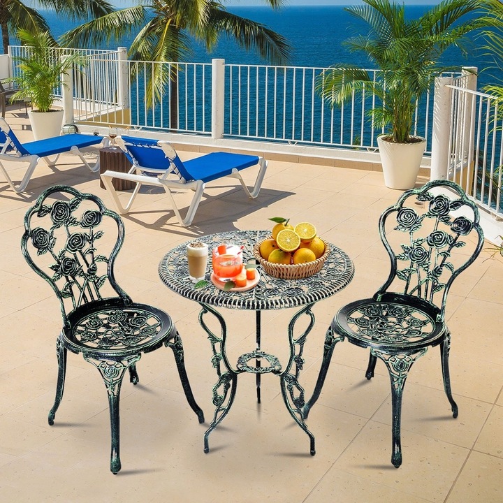 Zestaw mebli ogrodowych Stół + 2x krzesła