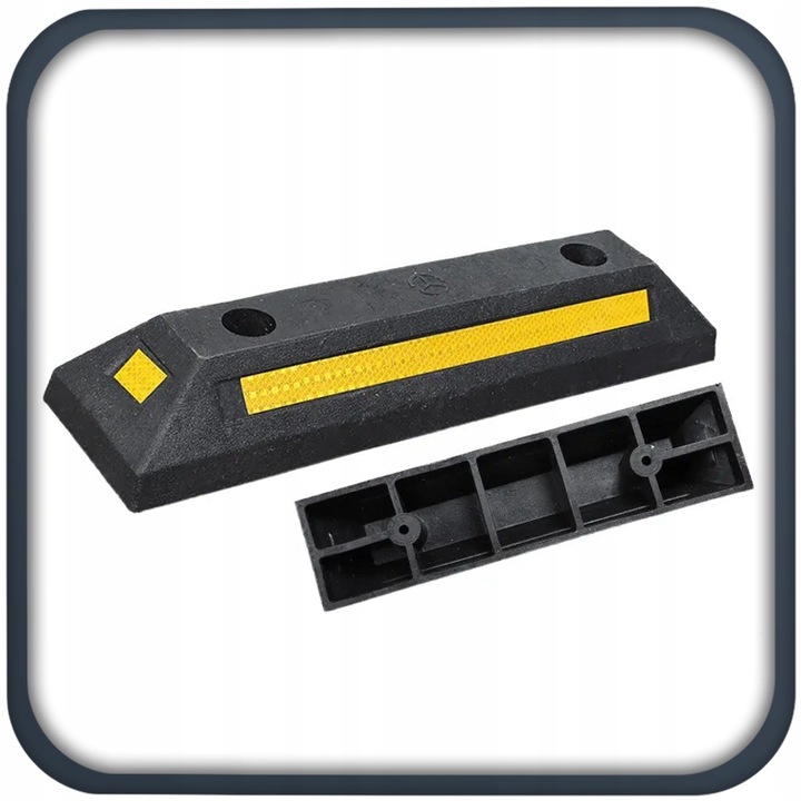 2x ODBOJNIK SEPARATOR PARKINGOWY OGRANICZNIK ODBOJNIK NAJAZD ZESTAW ŚRUBY