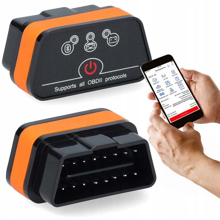 INTERFEJS DIAGNOSTYCZNY OBD2 BLUETOOTH TESTER ANDROID iOS WINDOWS POLSKI