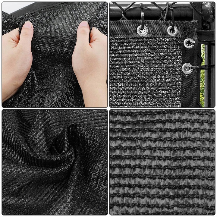 SIATKA CIENIUJĄCA 90% MASKUJĄCA MATA OSŁONOWA NA OGRODZENIE PŁOT 1,2x7,6m