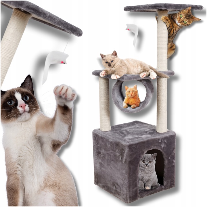 Drapak dla kota duży wysoki drzewko domek budka legowisko słupek mysz walec